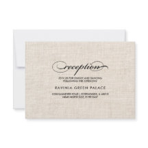 Burlap Textura Polka Dot Pattern Tarjeta de recepc