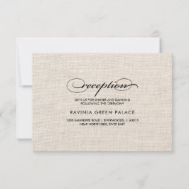 Burlap Textura Polka Dot Pattern Tarjeta de recepc