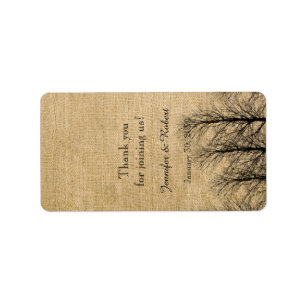 Burlap y Birch Posh Boda Lip Balm Etiqueta