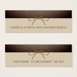 Burlap y Twine Bow Bookmark rusos