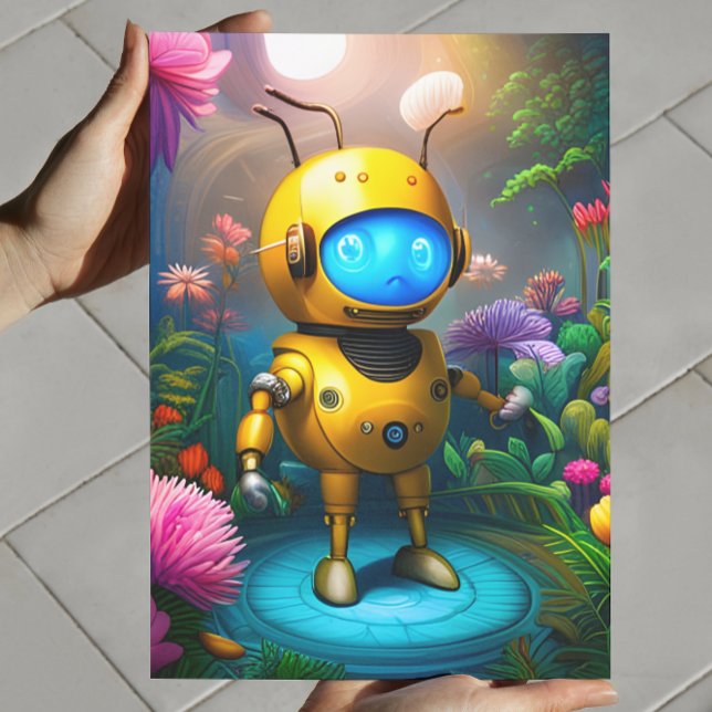 Burlarse del robot | Poster de arte digital (Print your own on cardstock with the digital download format!)