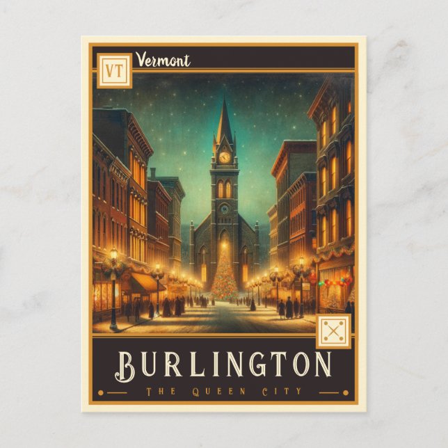 Burlington, Vermont | Postal de época (Anverso)