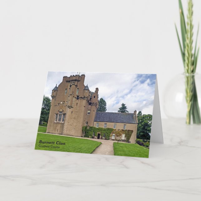 Burnett Clan Crathes Castle Return Addy Note Card (Anverso)