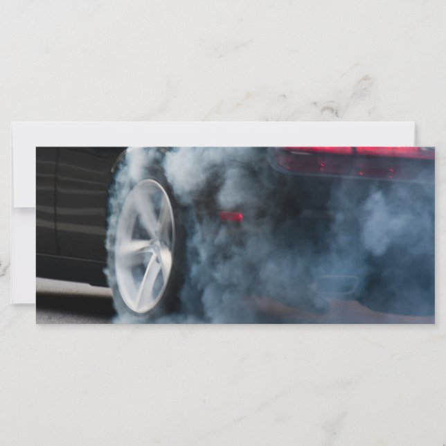 Burnout de coche negro (Anverso)