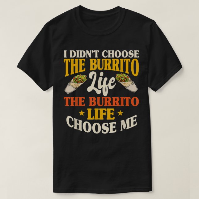 Burrito regalo de la camiseta de Lover para comer  (Diseño del anverso)