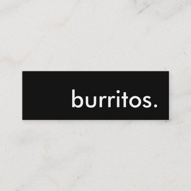 burritos. tarjeta de sacador de la lealtad (Anverso)