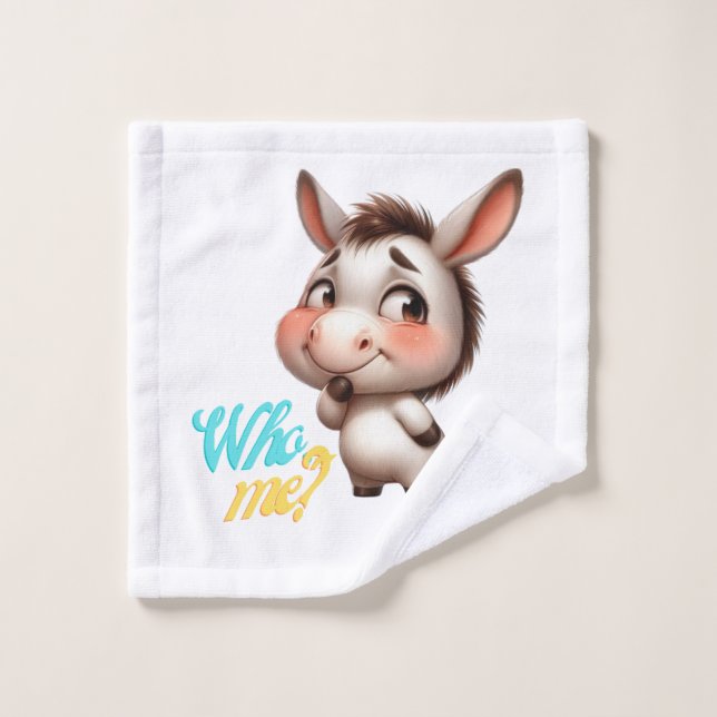 Burro Adorable para Navidades 2024 - Regalo perfec (Toallita)