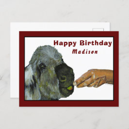 Burro comiendo una postal de Apple