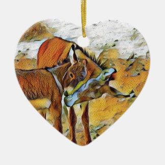 Burro de la madre y ornamento del hijo