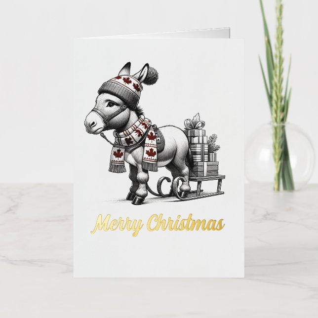 Burro de Navidad canadiense adorable (Anverso)