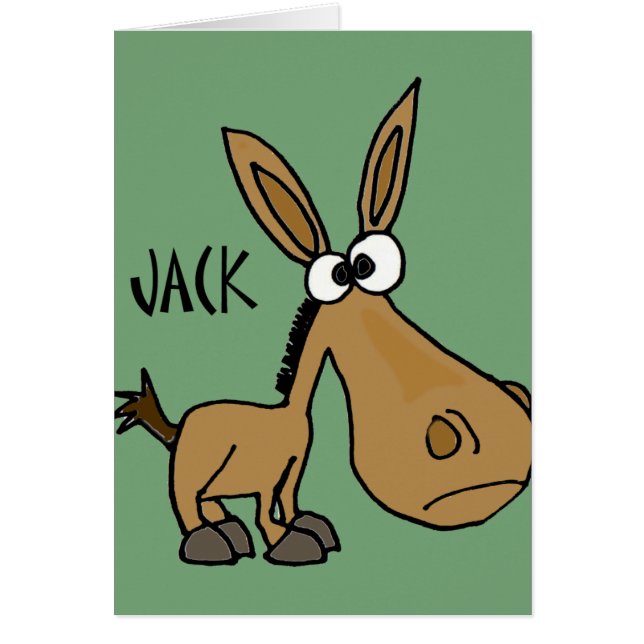 Burro divertido nombrado Jack (Frente)