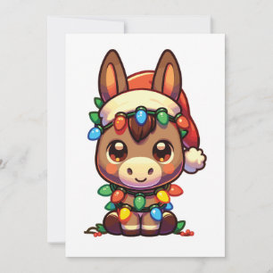 Burro Feliz Navidad Animales de Invierno Burros Li