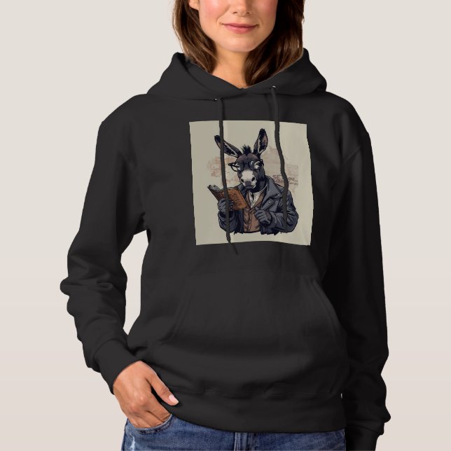 Burro Sabio — Sudadera con capucha (Anverso)