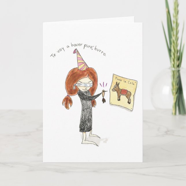 Burro Tarjeta de Cumpleaños (Anverso)