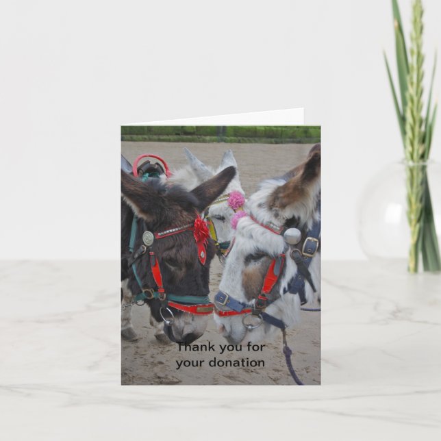 Burros en la tarjeta de donación de la costa (Anverso)