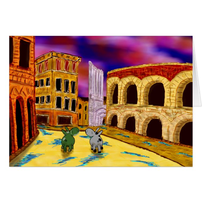 burros en Verona, Italia (Anverso (Horizontal))