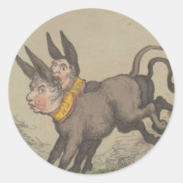Burros - Pegatinas redondos para el arte de las sá