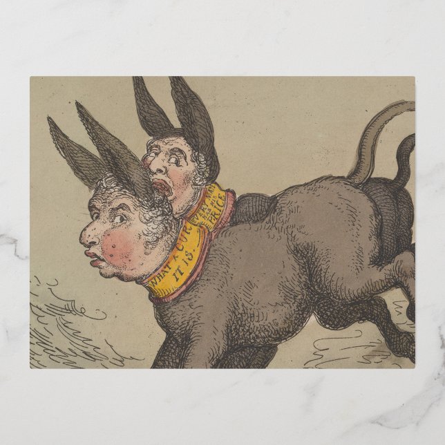 Burros - Postales de vacaciones de Relieve metaliz (Anverso)