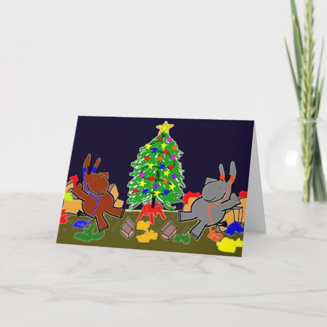 burros y árboles de navidad (Anverso)