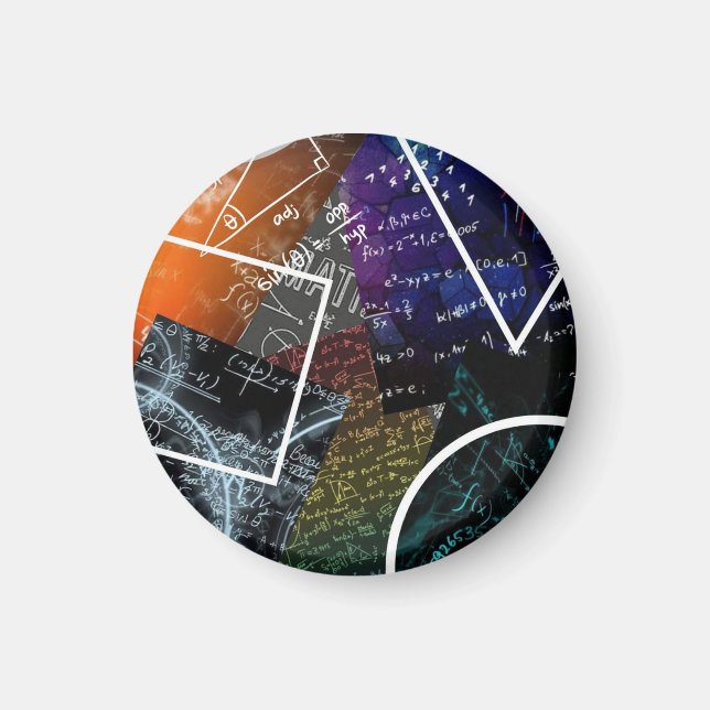 Burst de ecuaciones: imán de arte matemático (Frente)