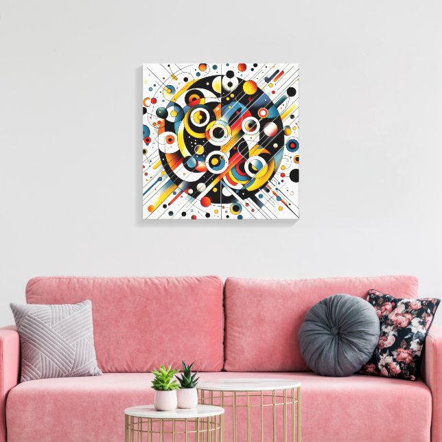 Burst de energía geométrica - Arte abstracto de cí (Insitu (Sala de estar))