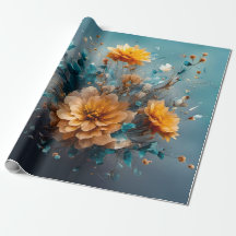 Burst de Flor de Peach - Papel de envolvimiento