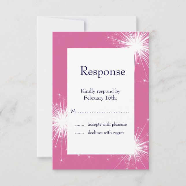 Burst of Sparkles RSVP (fuchsia) (Anverso)
