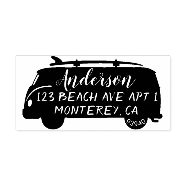 Bus Cuaderno Con Sello De Dirección De Surfboard (Impresión)