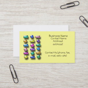 Bus. Tarjeta - botones 3D