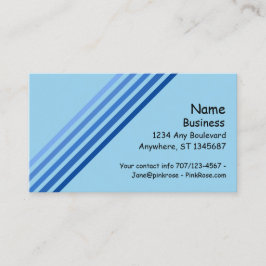 Bus. Tarjeta - Cinco líneas azules diagonales