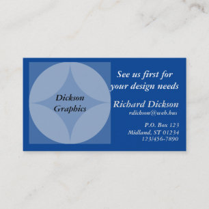 Bus. Tarjeta - Círculos y gráfico de diamantes