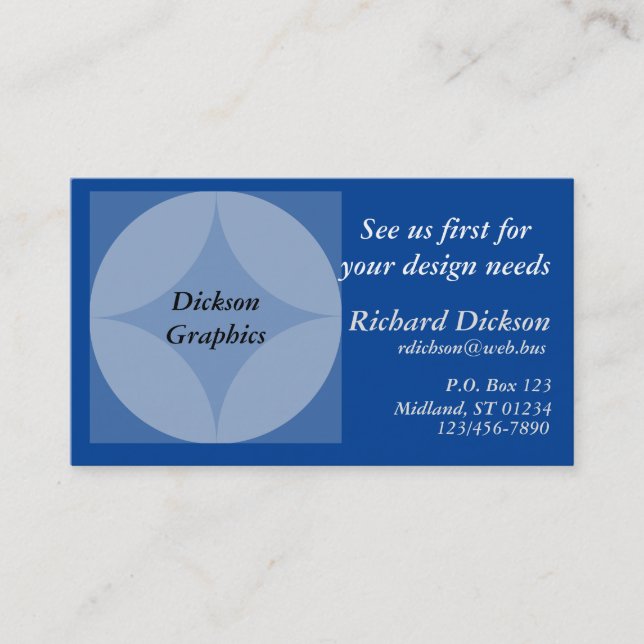 Bus. Tarjeta - Círculos y gráfico de diamantes (Anverso)