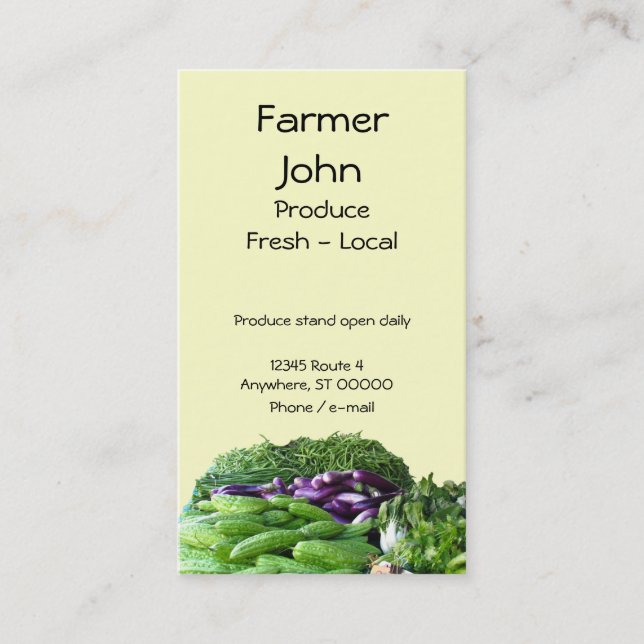 Bus. Tarjeta - Producir (Anverso)