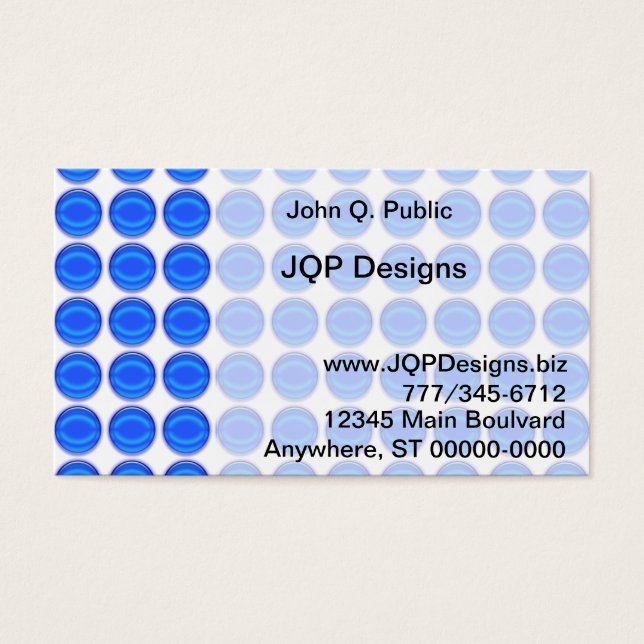 Bus. Tarjeta - puntos azules (Frente)