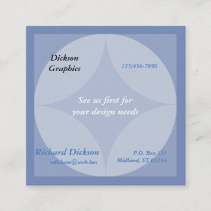 Bus. Tarjeta (sq) - Círculos y gráfico de diamante