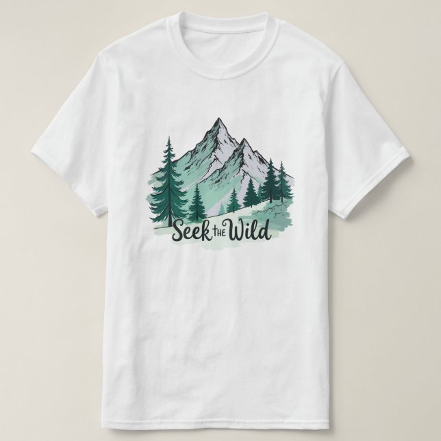 "Busca lo Salvaje" Camiseta Vintage | (Diseño del anverso)