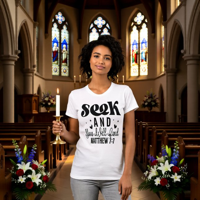 Busca y Encontrarás Camiseta Mateo 7:7 (Subido por el creador)