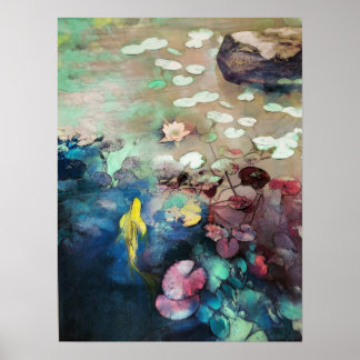 Buscando luz, arte en la pared de Koi, poster, art