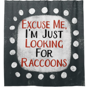 Buscando Raccoons Cortina De Ducha