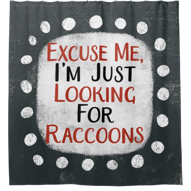 Buscando Raccoons Cortina De Ducha (Anverso)