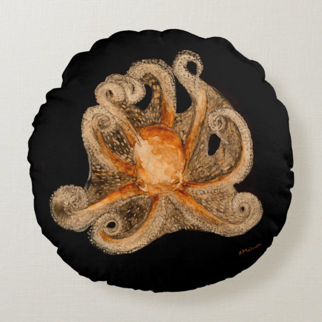 Buscando una almohada redonda del poliéster del (Anverso)