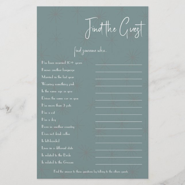 Buscar el volante de la tarjeta de juego de invita (Frente)