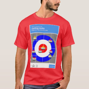 Buscar la camiseta de las rocas curling