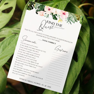 Buscar la tarjeta de ducha tropical para novias de