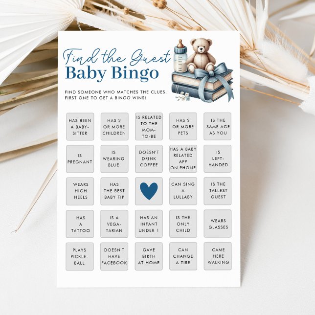 Buscar la tarjeta de juego de bingo Baby Shower de (Subido por el creador)