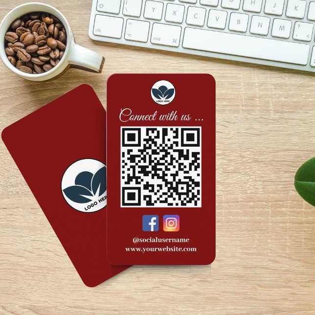 Buscar para conectar la tarjeta de presentación |  (Scan to Connect Business Card | Instagram Facebook)