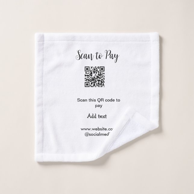 Buscar para pagar el análisis código QR agregar de (Toallita)