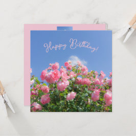 Buses rosados bajo cielo azul, personalizado