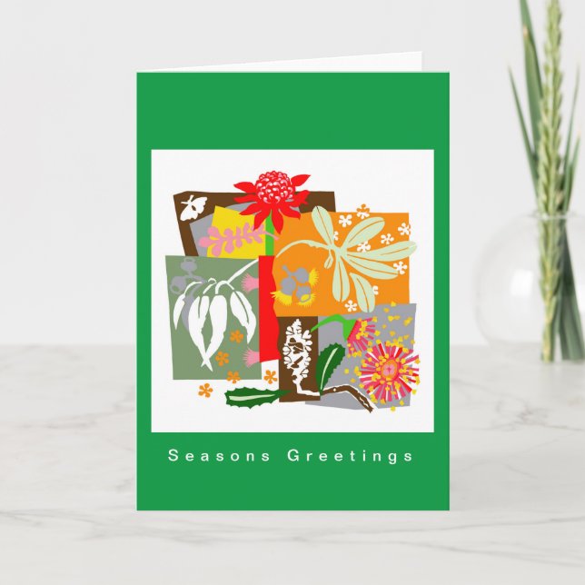 BUSHLAND FLORA - Bush flores tarjeta navideña aust (Anverso)