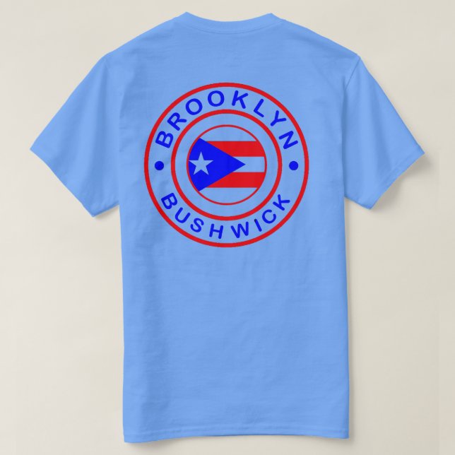 bushwick Brooklyn - camisa puertorriqueña del (Reverso del diseño)